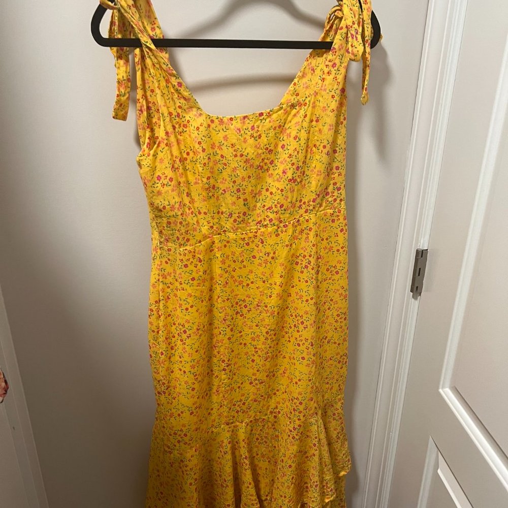 Lovers + Friends Pink Midi Dress with Vibrant Charm - Picture 4 of 7